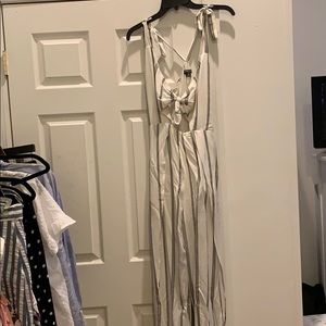 White and black jumpsuit